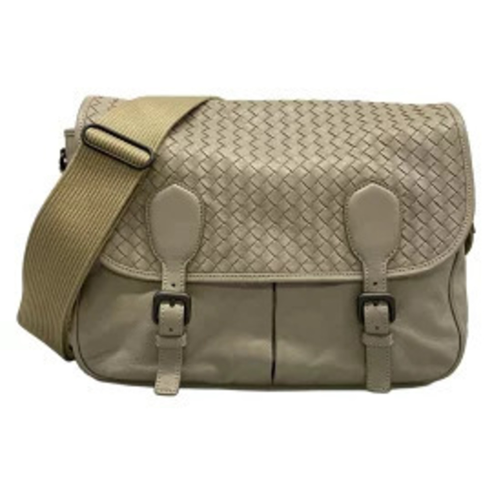 BOTTEGA VENETA Gardena Shoulder Bag Gray Leather